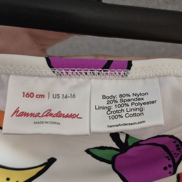 Hanna Andersson Girls Fruits Print Tankini Top Swimsuit Set 160cm 14-16 - Picture 10 of 11